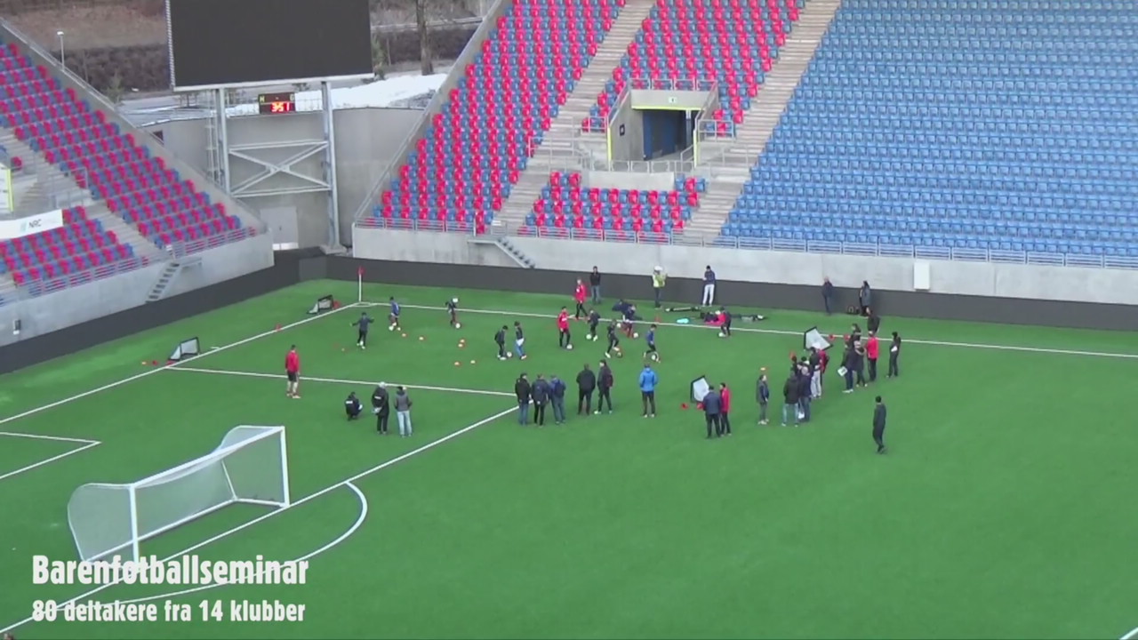 Barnefotballseminar på Intility Arena